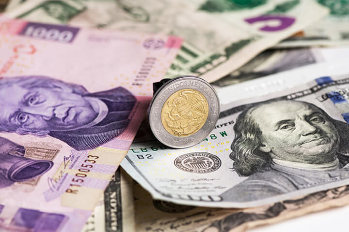 Tipo de cambio: peso mexicano frente al dólar para 2024 y 2025